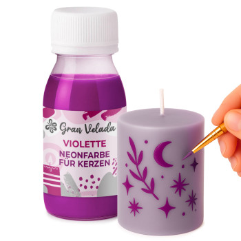 Neonviolette Kerzenfarbe