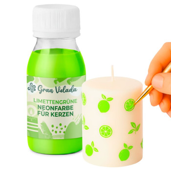 Neon-Limetten-Kerzenfarbe
