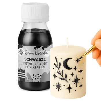Metallische schwarze Kerzenfarbe