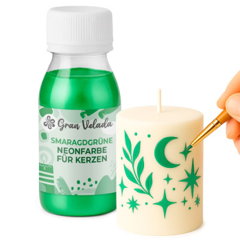 Metallische smaragdgrüne Kerzenfarbe