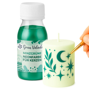 Mintgrüne Metallic-Kerzenfarbe