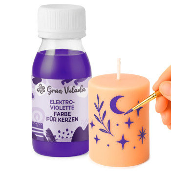 Elektrisch violette Kerzenfarbe