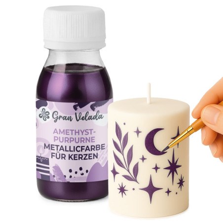 Metallische amethystfarbene Kerzenfarbe