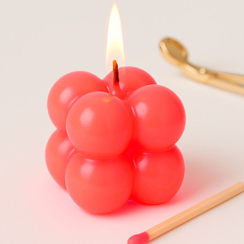 Neonkorallenfarbener Lack für Kerzen : Gran Velada