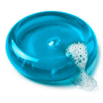 Wasserlösliches türkisfarbener Farbstoffpulver.