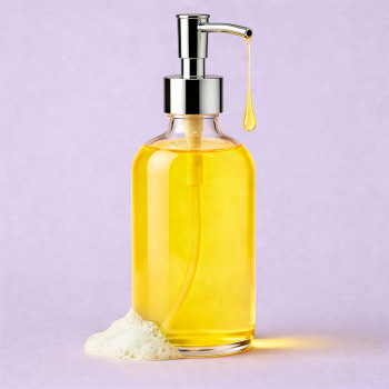 Zitronengelber Flüssigfarbstoff zur Herstellung von Glycerinseife.