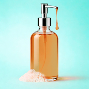 Lachsfarbener Flüssigfarbstoff zur Herstellung von Glycerinseife.