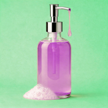 Traubenfarbener Flüssigfarbstoff zur Herstellung von Glycerinseife.