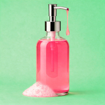 Himbeerroter Flüssigfarbstoff zur Herstellung von Glycerinseife.