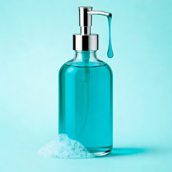 Mentholblauer Flüssigfarbstoff zur Herstellung von Glycerinseife.