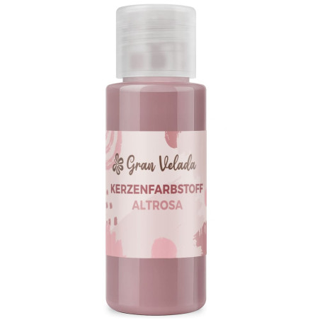 Flüssige rosa Kerzenfarbe in Pulverform