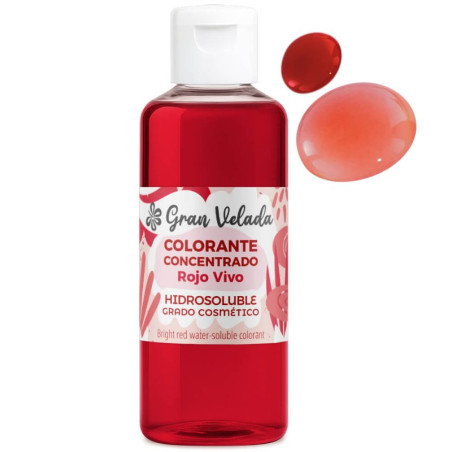 Tinte rojo vivo - Colorante para bombas de baño y sales