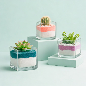 Decoración con arena petróleo para centros de mesa y ambientación