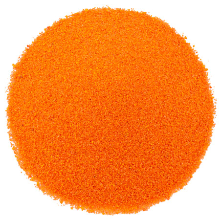 Neonorangefarbener feiner Sand