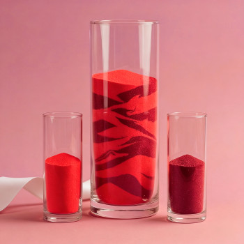 Comprar arena rojo neón para decoración creativa