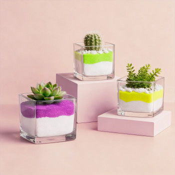 Arena malva neón para manualidades y decoración de eventos