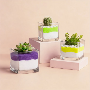 Compra arena decorativa violeta neón para manualidades y eventos