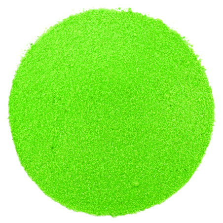 Feiner neongrüner Sand