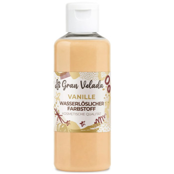 Vanillefarbener Flüssigfarbstoff zur Herstellung von Glycerinseife.