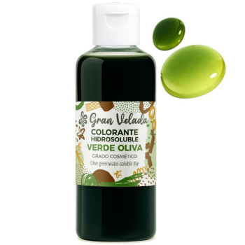 Olivgrüner Flüssigfarbstoff zur Herstellung von Glycerinseife.