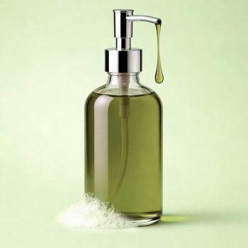 Olivgrüner Flüssigfarbstoff zur Herstellung von Glycerinseife.