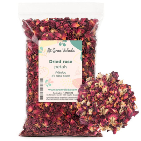 Kaufen Sie getrocknete Rosenblätter. Online-Verkauf von Pflanzen in loser Schüttung.