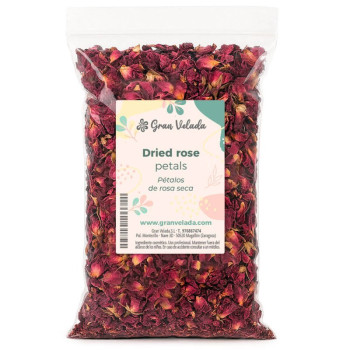 Kaufen Sie getrocknete Rosenblätter. Online-Verkauf von Pflanzen in loser Schüttung.