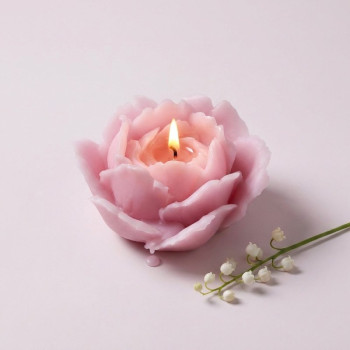 Klassische rosa Kerzenform.