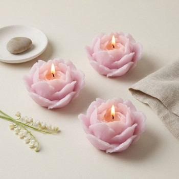 Klassische rosa Kerzenform.
