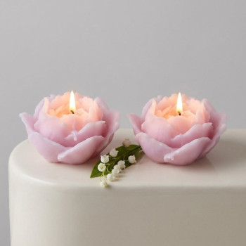 Klassische rosa Kerzenform.