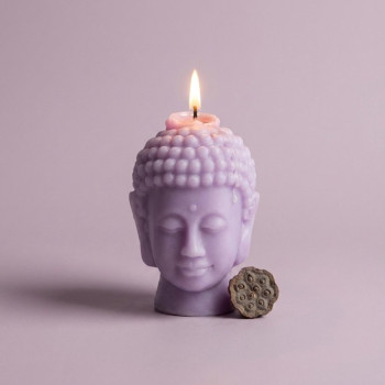 Zwei kleine Zwillings-Buddha-Köpfe zur Herstellung von Seifen.