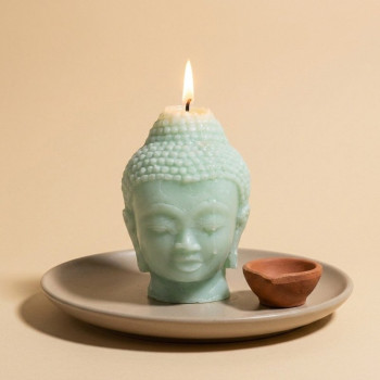 Zwei mittelgroße Zwillings-Buddha-Köpfe Form zur Herstellung von Seifen.