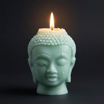 Zwei mittelgroße Zwillings-Buddha-Köpfe Form zur Herstellung von Seifen.
