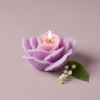 Öffnen Rosa Form zur Herstellung von Kerzen.