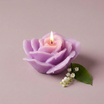 Öffnen Rosa Form zur Herstellung von Kerzen.