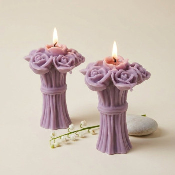 Hochzeitsstrauß aus Rosen Kerzenform