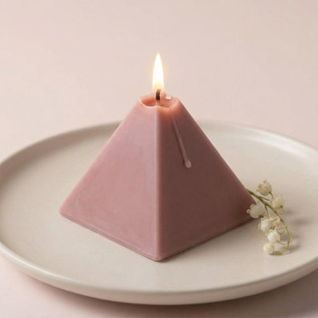 2 kleine Pyramiden Silikon 4,5x4,5 cm Form zur Herstelung von Kerzen.