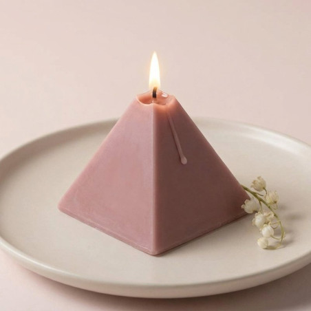 2 kleine Pyramiden Silikon 4,5x4,5 cm Form zur Herstelung von Kerzen.