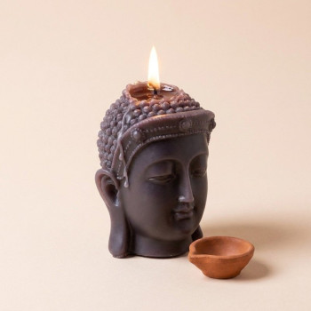 Gekrönter Buddha Form zur Herstellung von Kerzen.