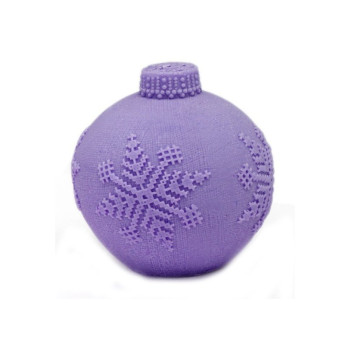 Seifenform, gestrickte Weihnachtskugel.