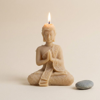 Großer Goldener Buddha Kerzenform 3D.