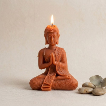 Großer Goldener Buddha Kerzenform 3D.