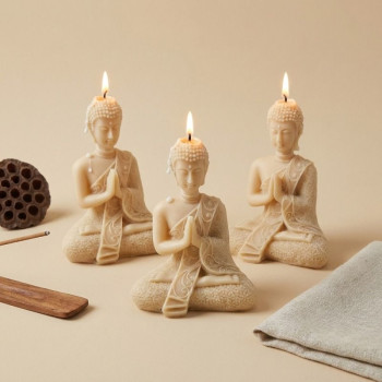 Großer Goldener Buddha Kerzenform 3D.