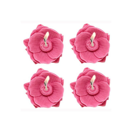 4 orientalische Mohnblumen Form zur Herstellung von Kerzen.