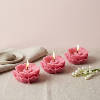 4 orientalische Mohnblumen Form zur Herstellung von Kerzen.