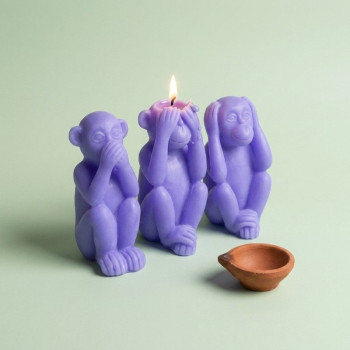 Molde para velas buda con ramo de flores 4