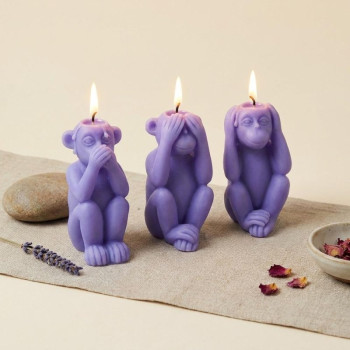 Molde para velas buda con ramo de flores 2