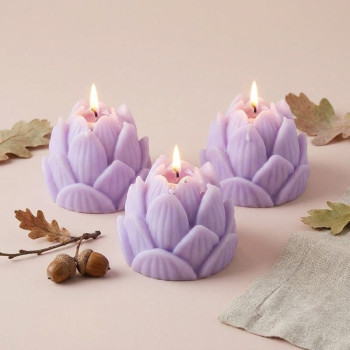 Molde para velas con forma de centro de flores