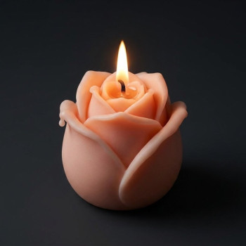 Große geschlossene rosa Silikonform zum Herstellen von Kerzen und Kunsthandwerk.
