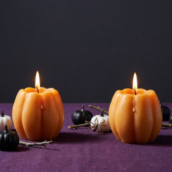 Halloween-Kürbis-Silikonform zum Herstellen von Kerzen und Kunsthandwerk.